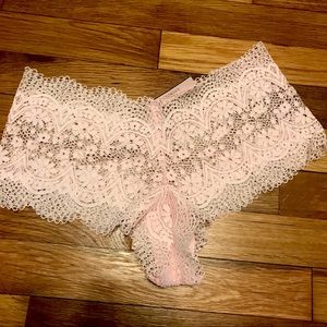 Light Pink Lace Boy-short Panties